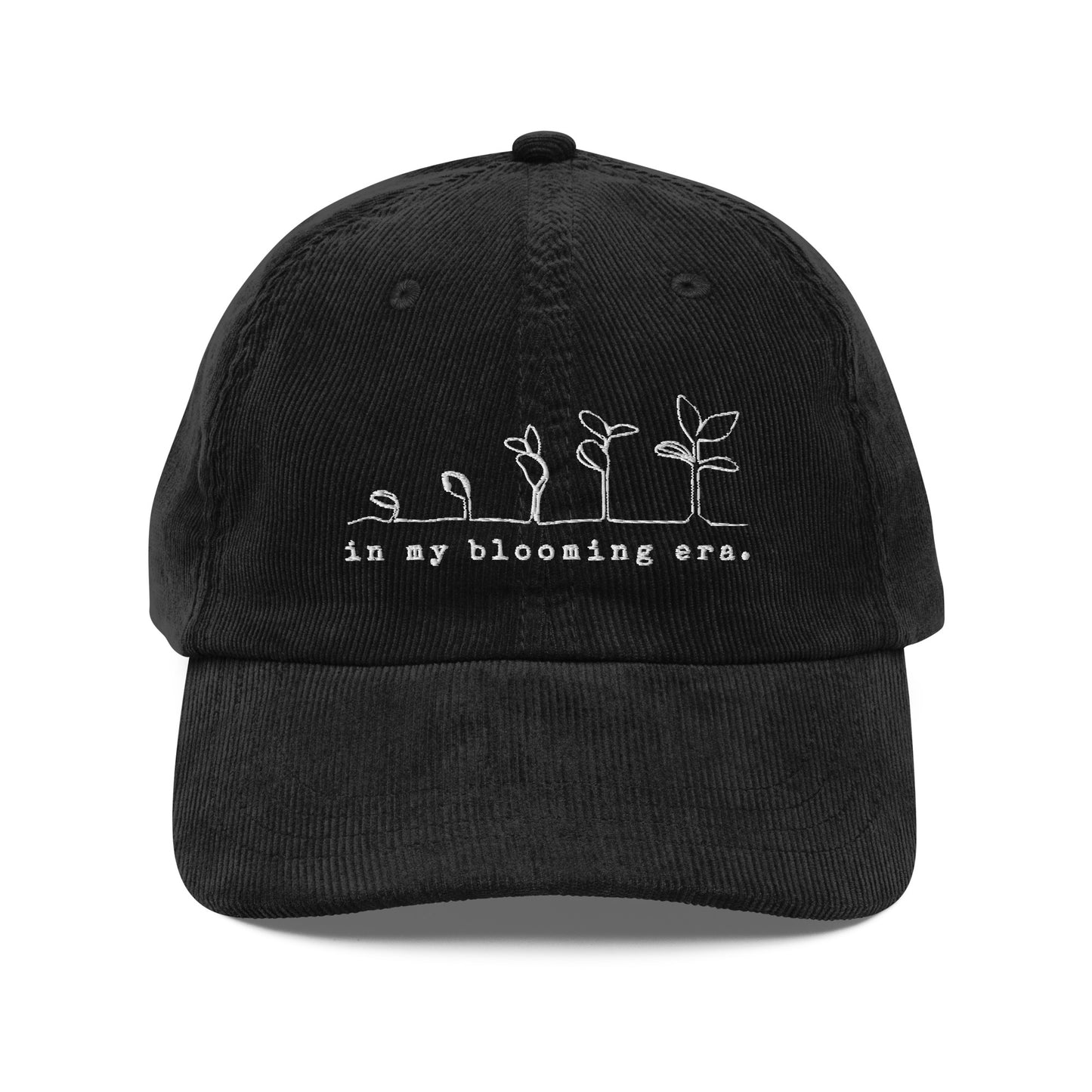 In my Blooming Era - Embroidered Corduroy Cap