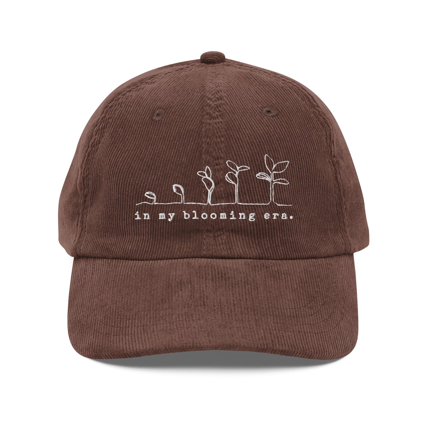 In my Blooming Era - Embroidered Corduroy Cap
