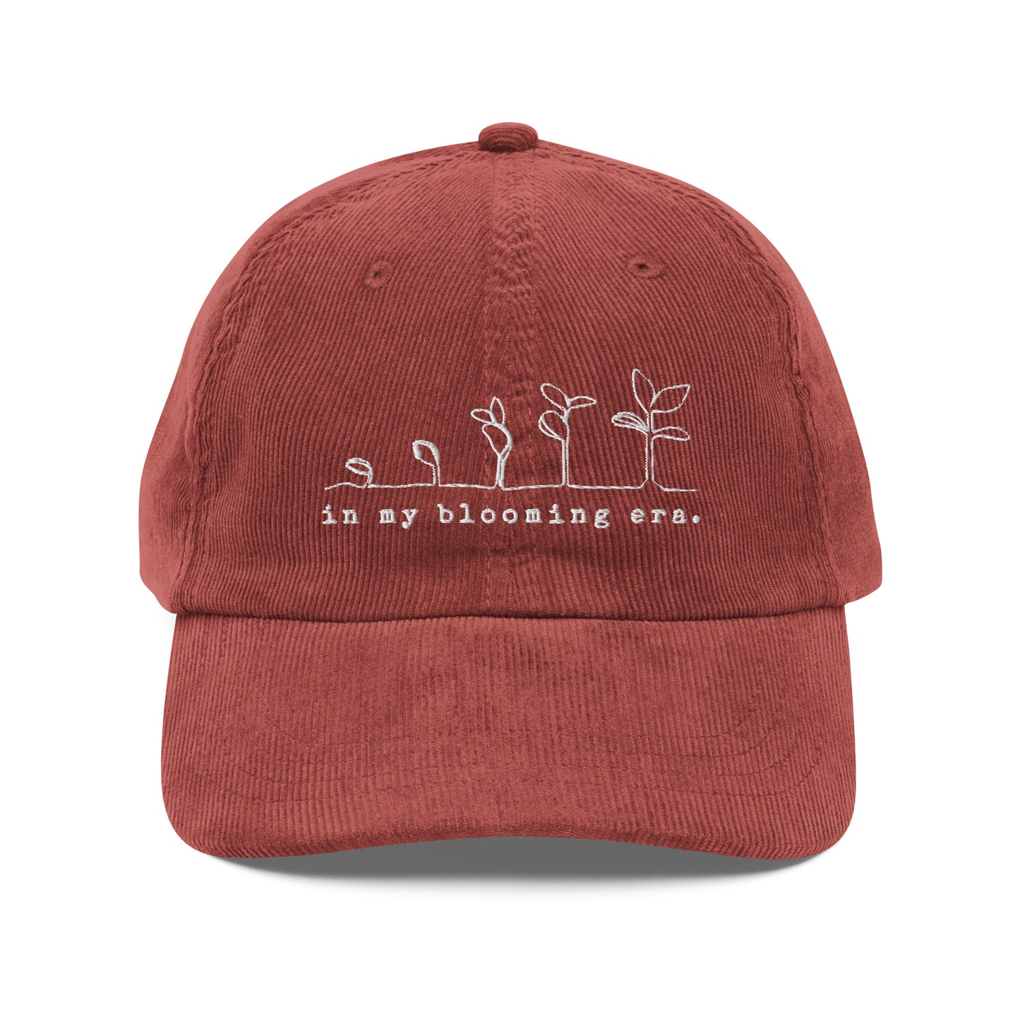 In my Blooming Era - Embroidered Corduroy Cap