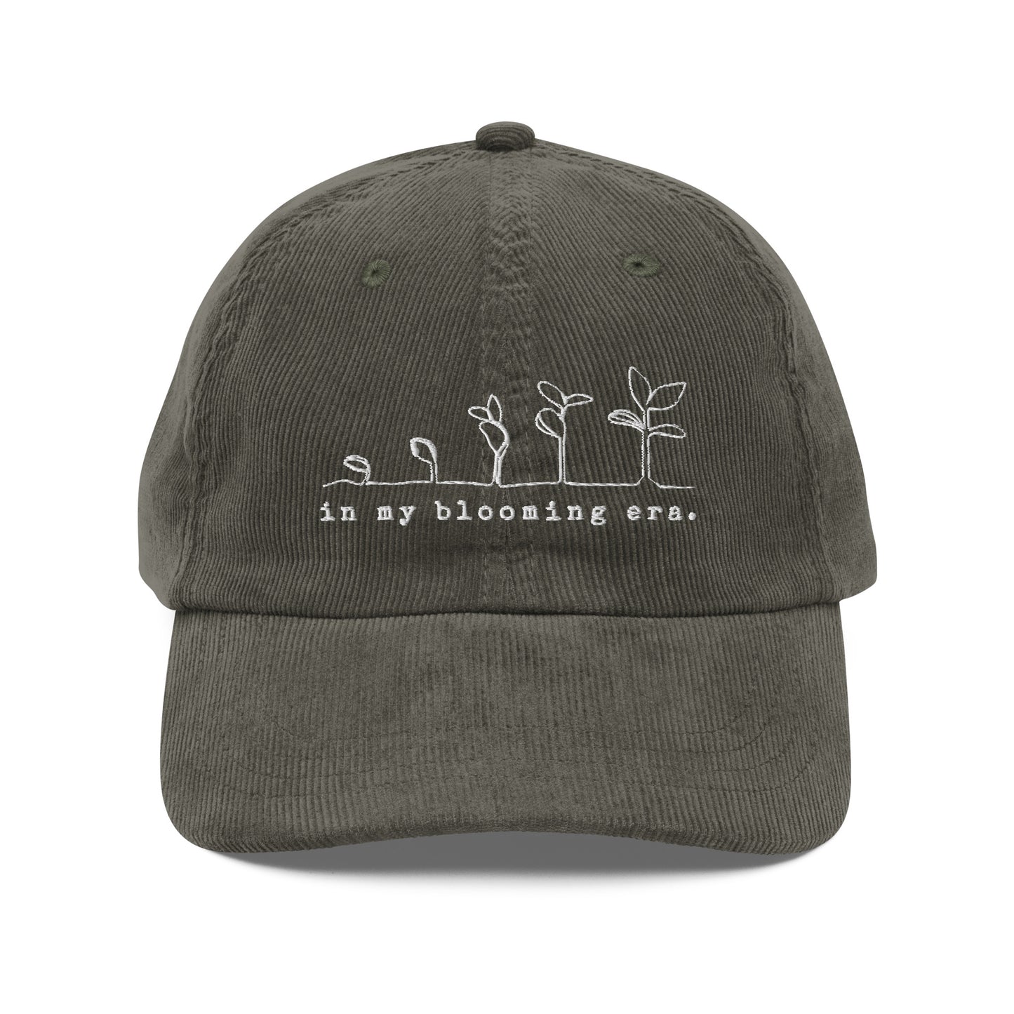In my Blooming Era - Embroidered Corduroy Cap