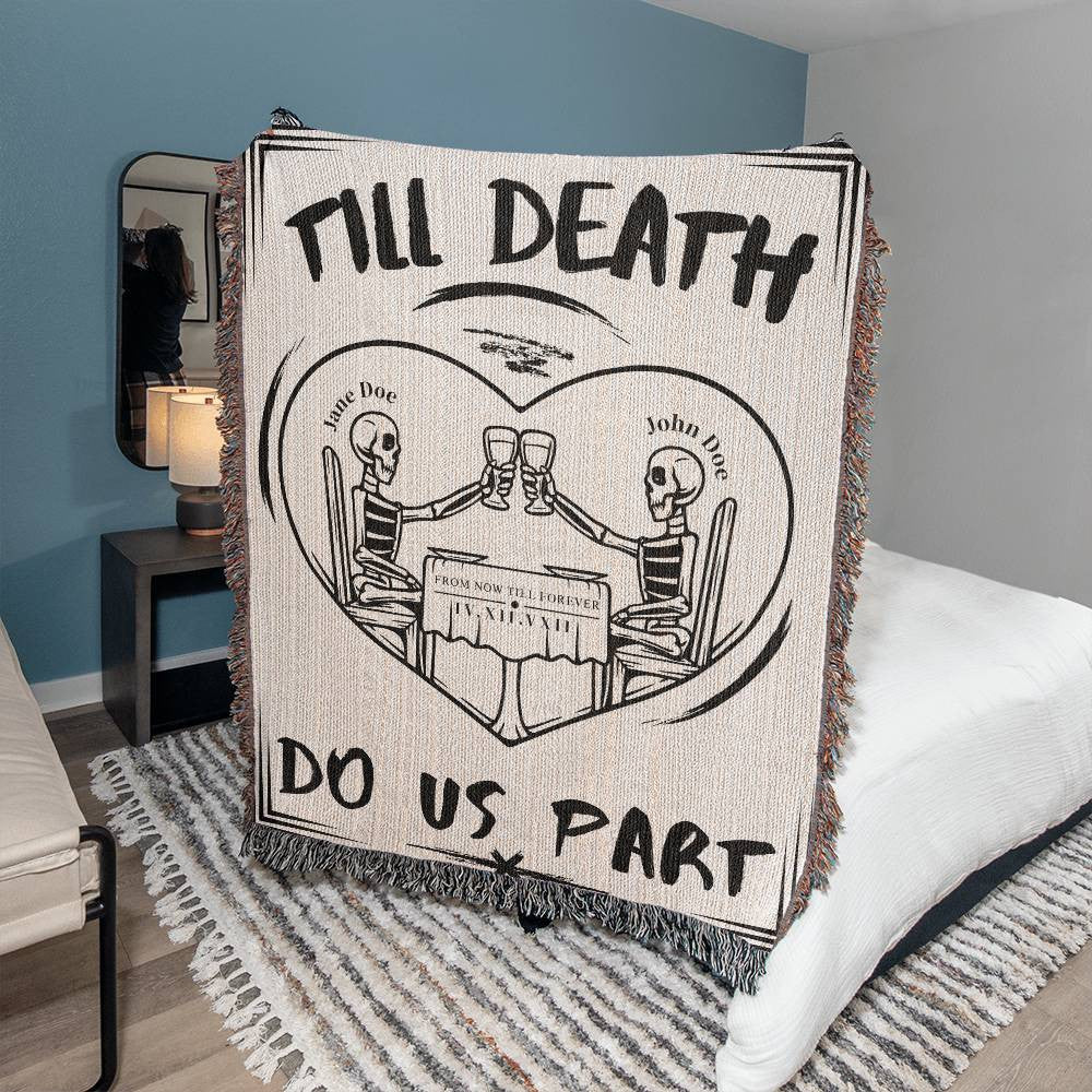 Foodie Lovers - Till Death Do Us Part Woven Blanket
