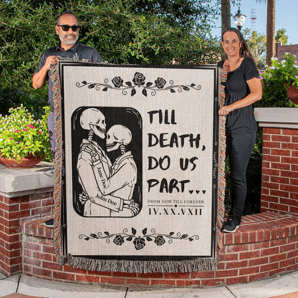 Office Lovers - Till Death Do Us Part Custom Woven Blanket