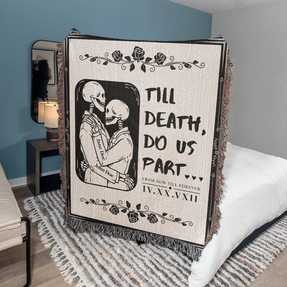 Office Lovers - Till Death Do Us Part Custom Woven Blanket