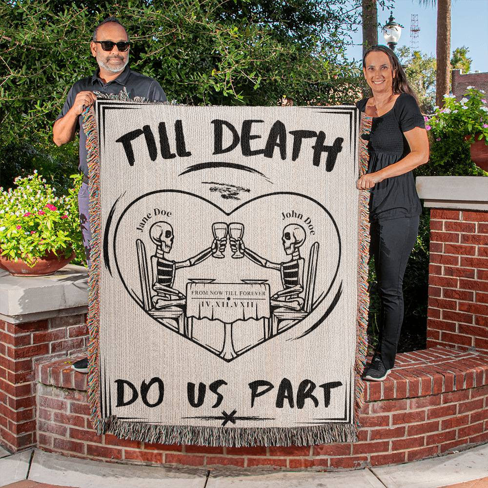 Foodie Lovers - Till Death Do Us Part Woven Blanket