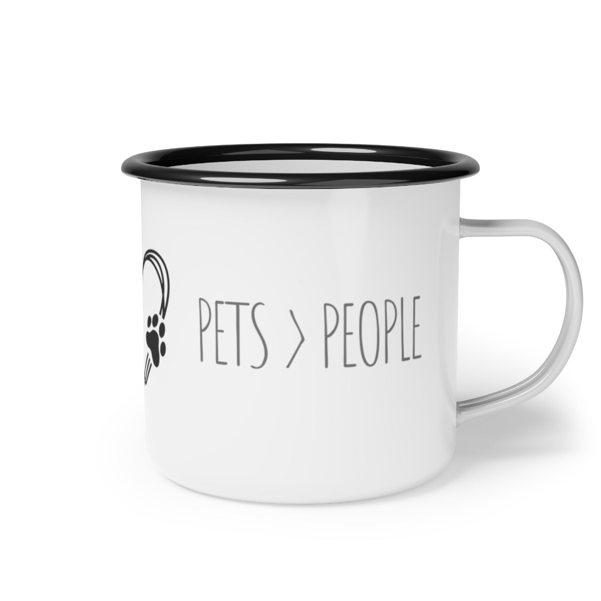 Pets Over People - Enamel Camping Mug