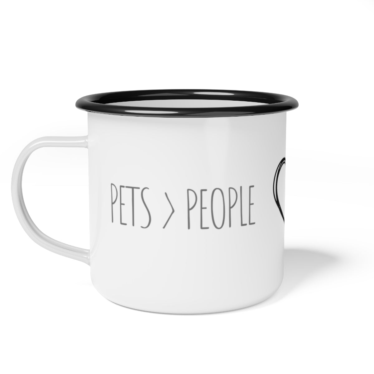 Pets Over People - Enamel Camping Mug
