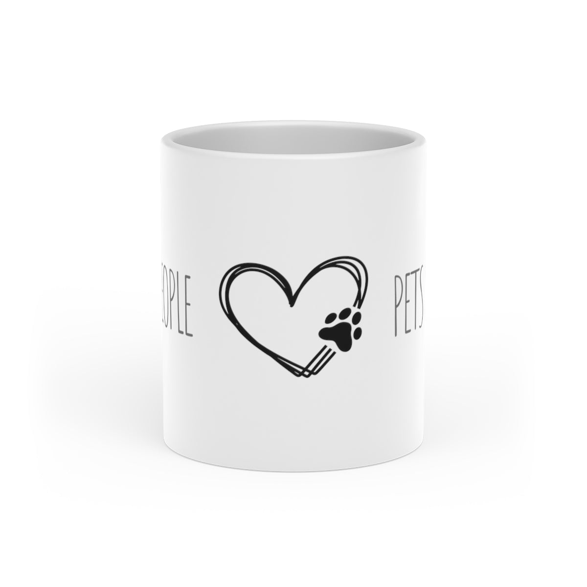 Pets Over People - Heart Shaped Mug
