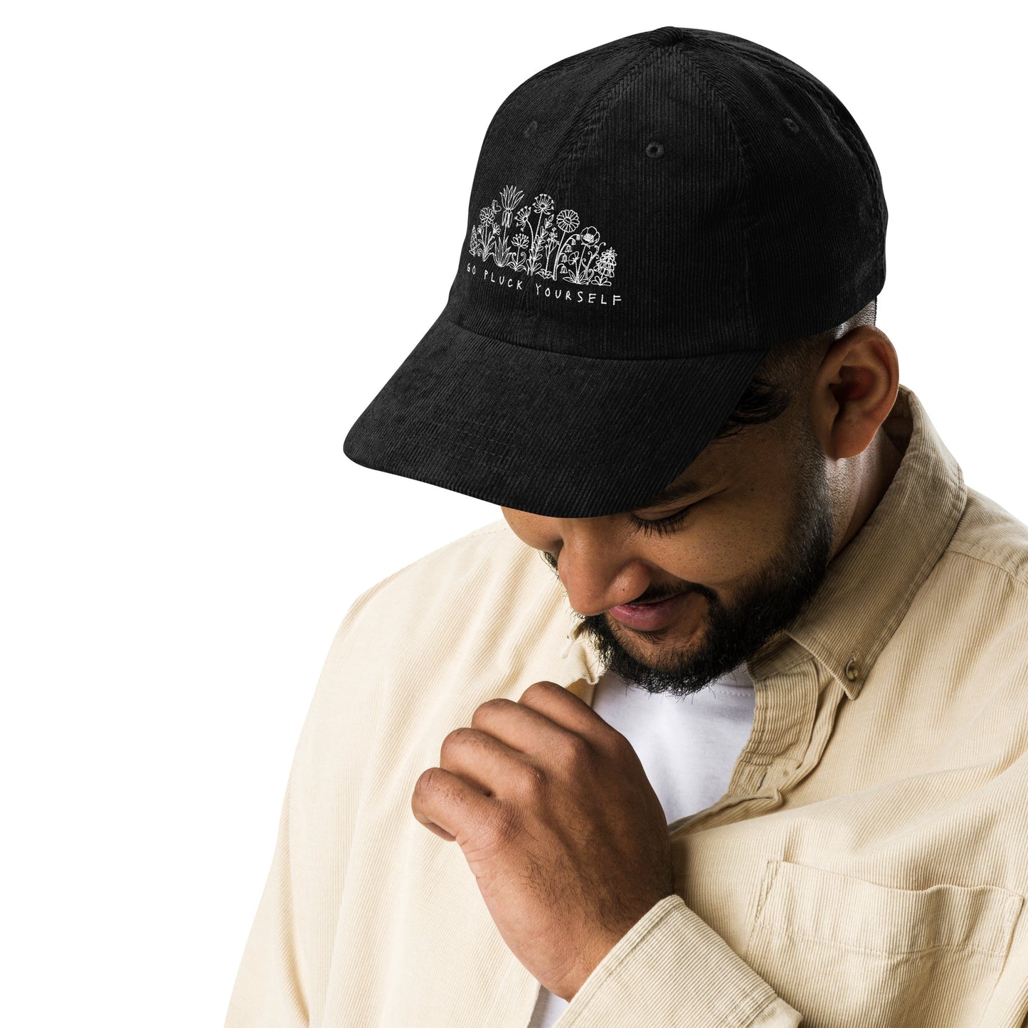 Go Pluck Yourself - Embroidered Corduroy Cap