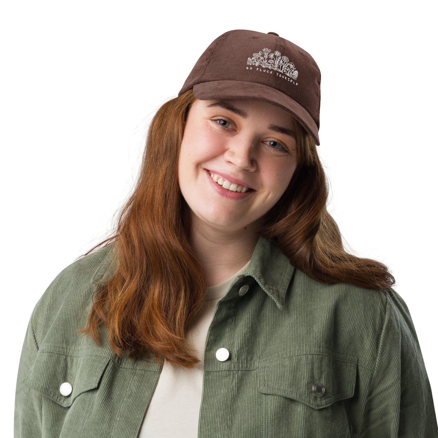 Go Pluck Yourself - Embroidered Corduroy Cap