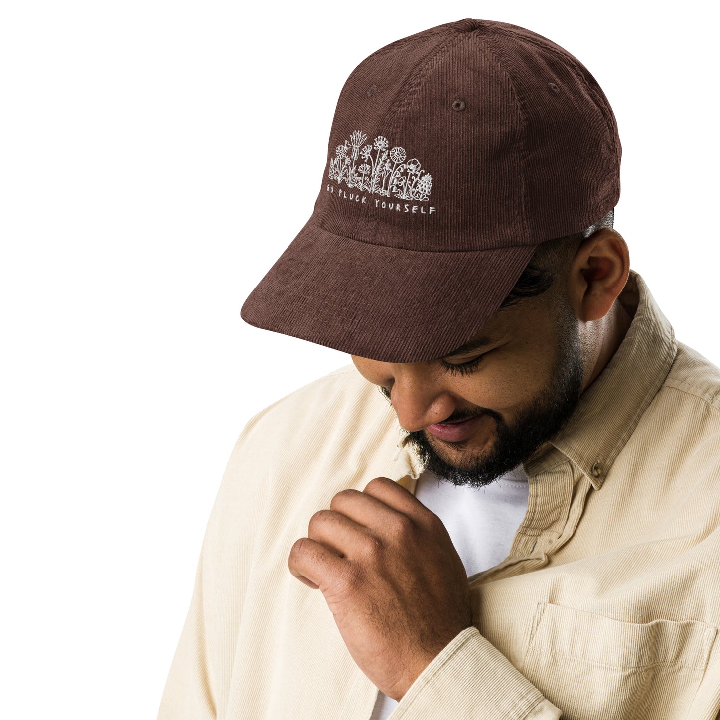 Go Pluck Yourself - Embroidered Corduroy Cap