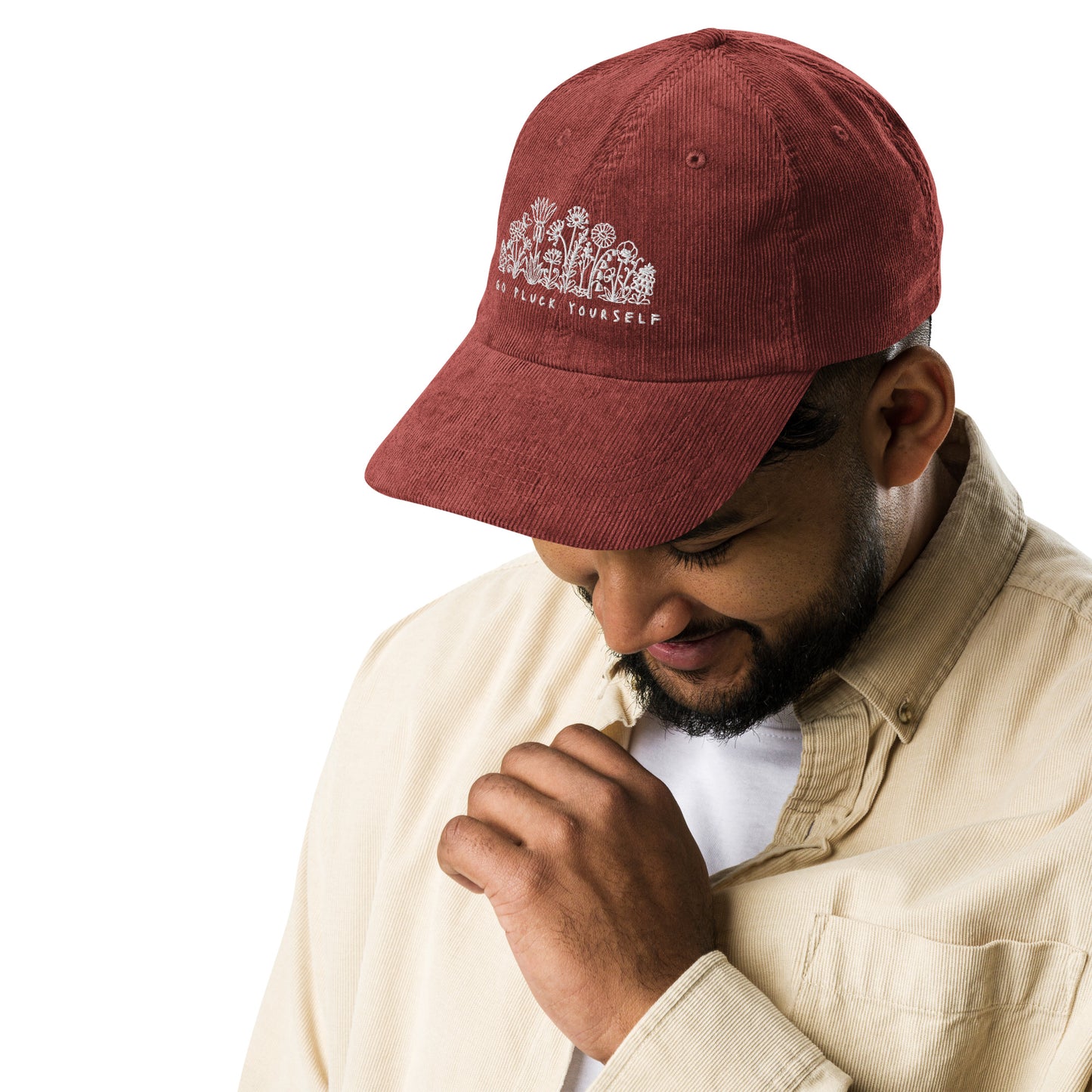 Go Pluck Yourself - Embroidered Corduroy Cap