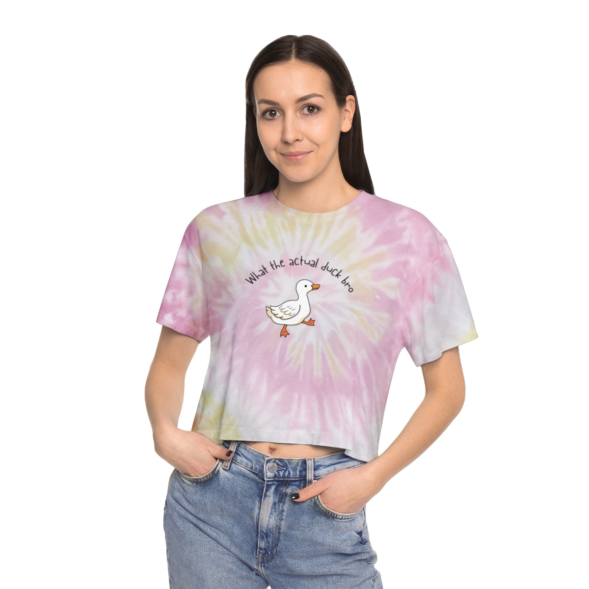 What the Actual Duck - Women's Tie-Dye Crop Tee