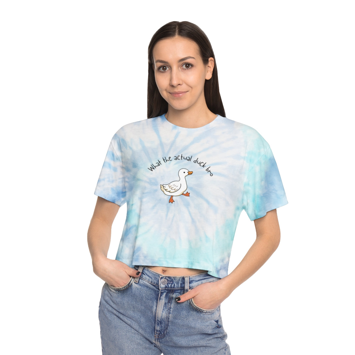 What the Actual Duck - Women's Tie-Dye Crop Tee