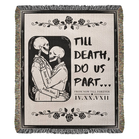 Office Lovers - Till Death Do Us Part Custom Woven Blanket